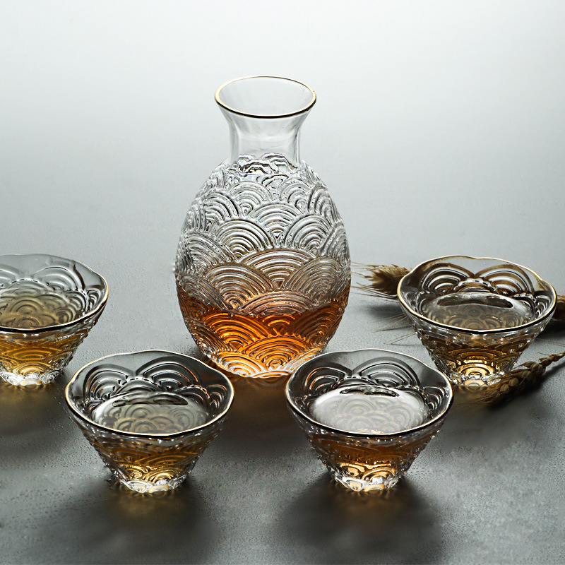 Home Bar Set - Японский набор для саке: кувшин-молоток, стеклянный