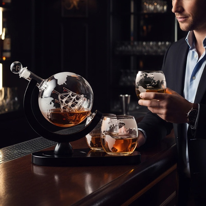 Креативный набор-декантер «Гло – обзор и цена Decanter Globe Set